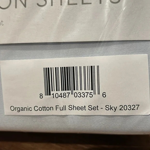 Sito brand by Mercola Organic Cotton Full Sheet Set - Sky Blue - Picture 2 of 6